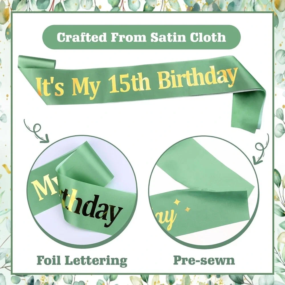 It's My 15th Birthday Sash